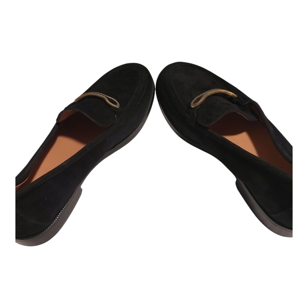 Joie Linita Black and Gold Slip-On Loafers with Textured Fabric Size 9.5 - Picture 6 of 9